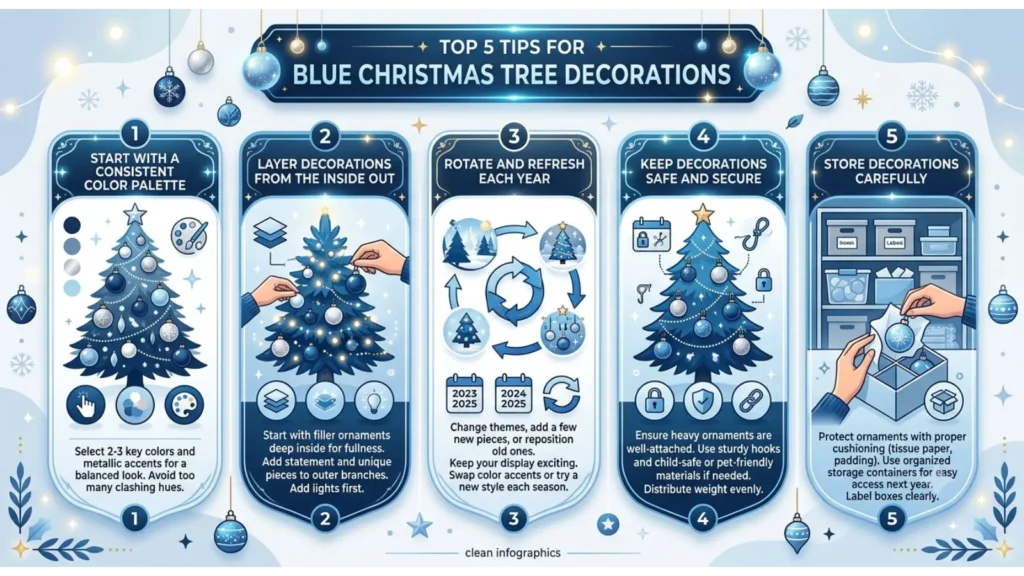 Top 5 Tips for Blue Christmas Tree Decorations