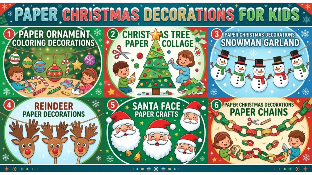 Paper Christmas Decorations for Kids