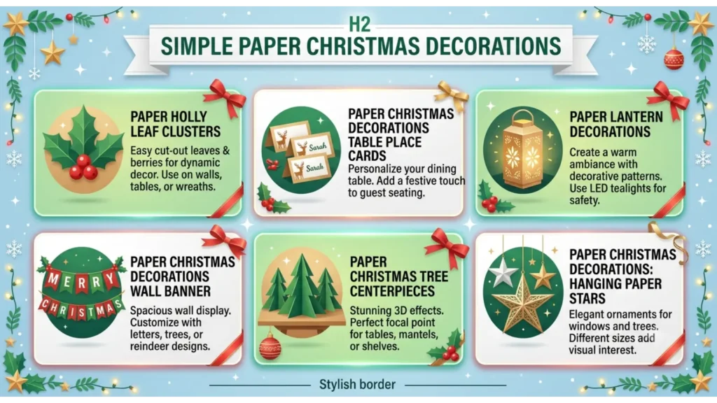 Simple Paper Christmas Decorations