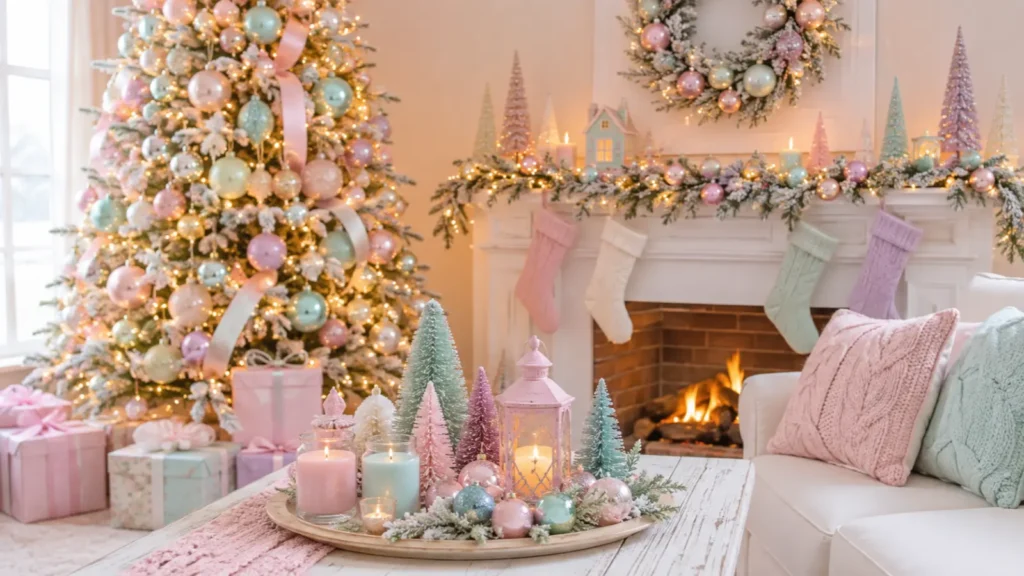 pastel christmas decorations